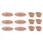 Serviciul de 12 bucăți de aperitiv pentru piese în gresie colorată de design modern - Simba Viadurini