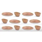 Serviciul de 12 bucăți de aperitiv pentru piese în gresie colorată de design modern - Simba Viadurini