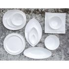 Plăci de cină gastronomice de lux de design set în ceramică 4 bucăți - Flavia Viadurini