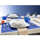Placi de cină albă Serviciu pătrat și design modern 26 bucăți - Usima Viadurini