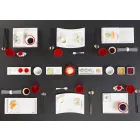 Set de plăci de cină moderne din porțelan alb 25 bucăți - bazal Viadurini