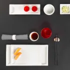 Set de plăci de cină moderne din porțelan alb 25 bucăți - bazal Viadurini