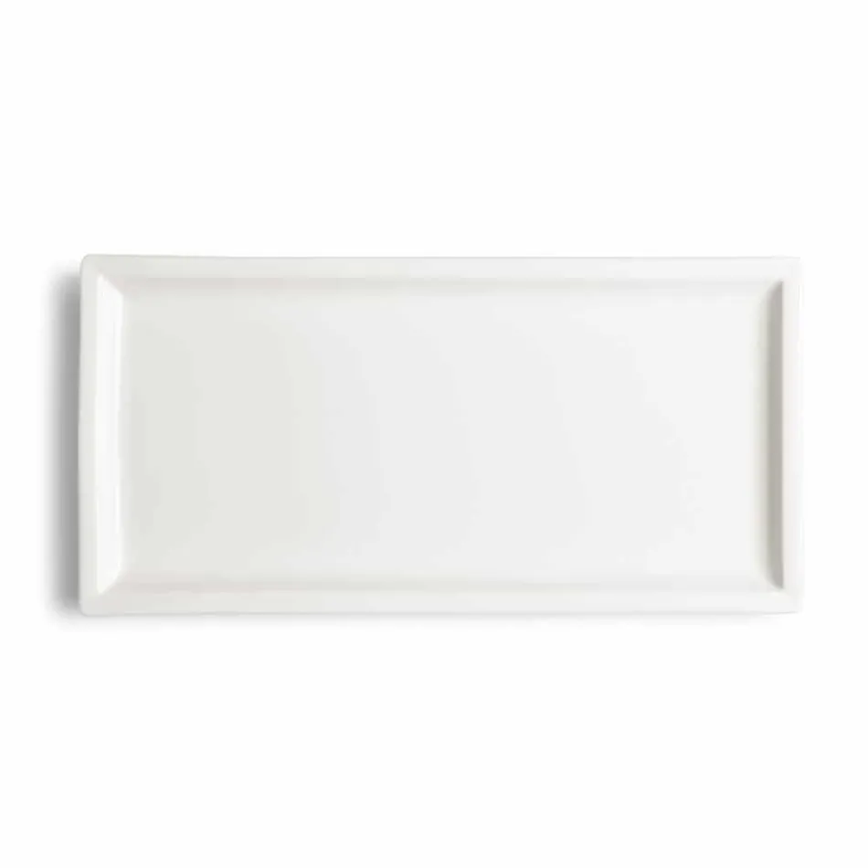 Set de plăci de cină moderne din porțelan alb 25 bucăți - bazal Viadurini