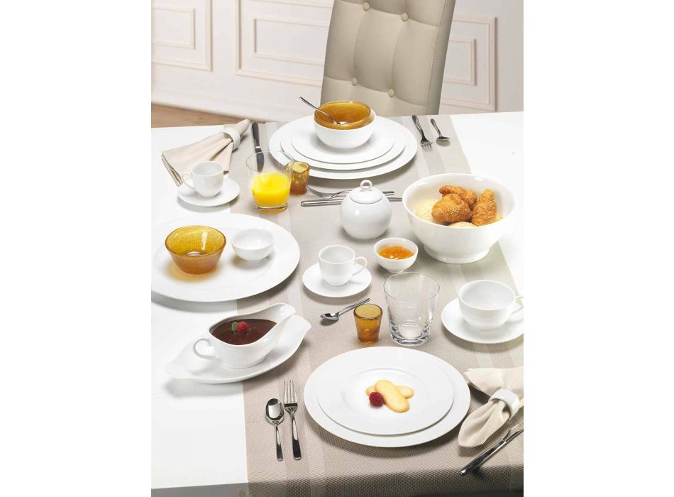 Plăci de cină elegante și moderne din porțelan Set 20 bucăți - Arendelle Viadurini