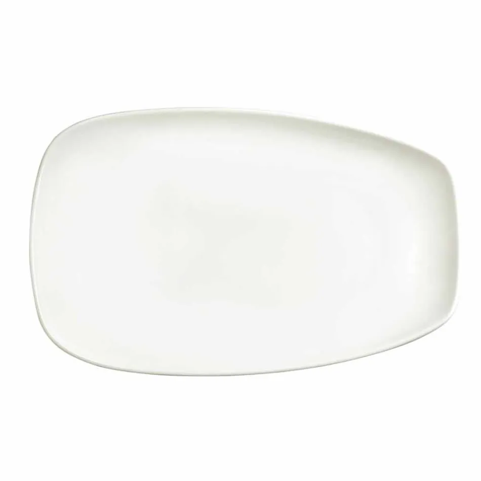 Cina albă de porțelan sau serviciu de mâncare - Nalah Viadurini