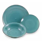 Serviciu de vesela in Hard Dolomite Blue Shades 18 Piese - Abruzzo Viadurini