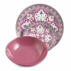 Serviciu de mâncăruri etnice în porțelan și gresie colorată și modernă din 18 piese - Fez Viadurini