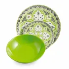 Serviciu de mâncăruri etnice în porțelan și gresie colorată și modernă din 18 piese - Fez Viadurini