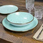 Serviciu de vase în Greutate tare Dolomită, Albastru deschis sau Albastru 18 bucăți - Arabă Viadurini