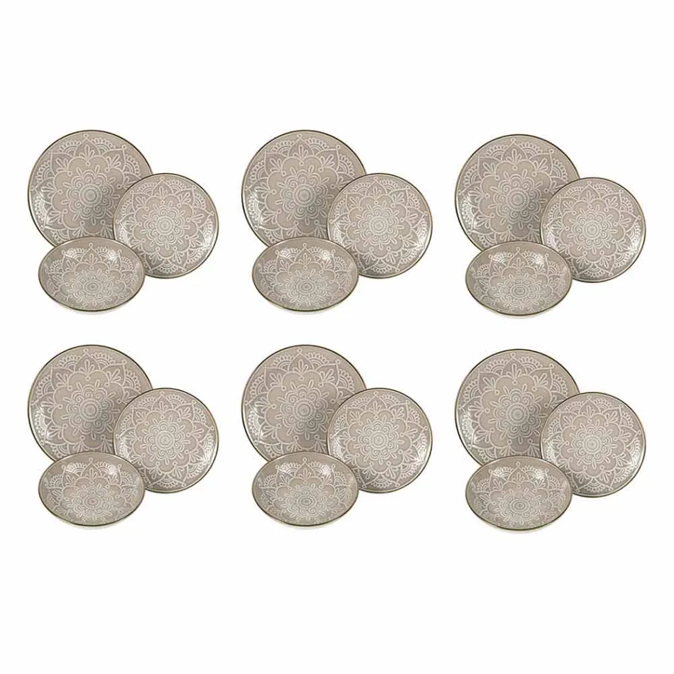 Serviciu de vase în Greutate tare Dolomită, Albastru deschis sau Albastru 18 bucăți - Arabă Viadurini