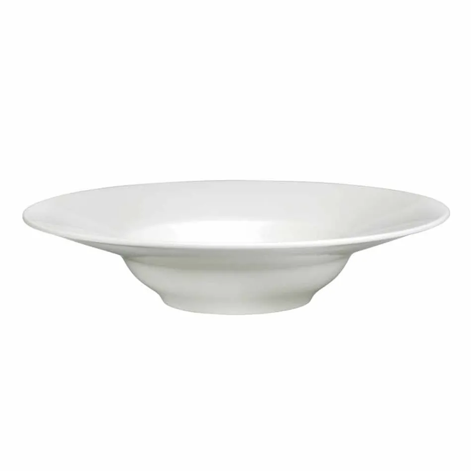 Set de veselă din porțelan alb, 23 piese Design modern și elegant - Nalah Viadurini