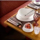 Set de veselă din porțelan alb, 23 piese Design modern și elegant - Nalah Viadurini