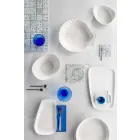 Set de veselă din porțelan alb, 23 piese Design modern și elegant - Nalah Viadurini