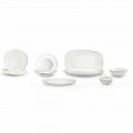 Set de veselă din porțelan alb, 23 piese Design modern și elegant - Nalah