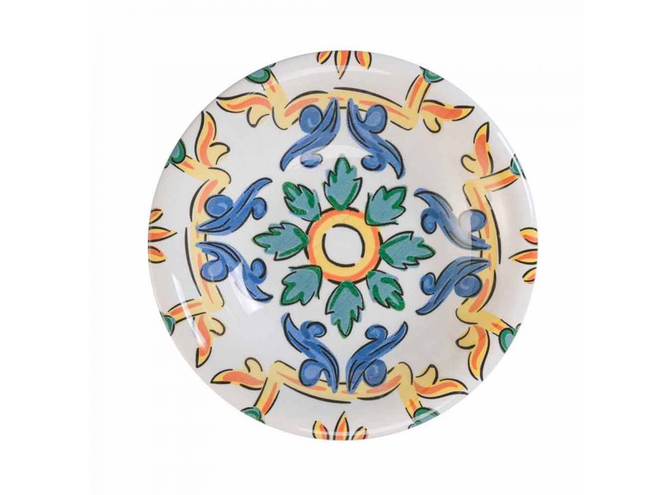 Seturi de mâncare moderne din ceramică colorată, completate cu 18 piese - Abatellis Viadurini