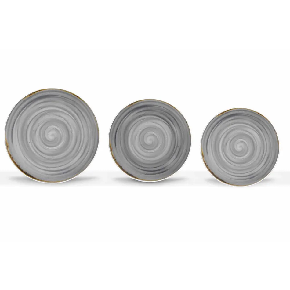 Serviciu de farfurie de masă colorată și modernă din porțelan de 18 bucăți - Rurolo Viadurini