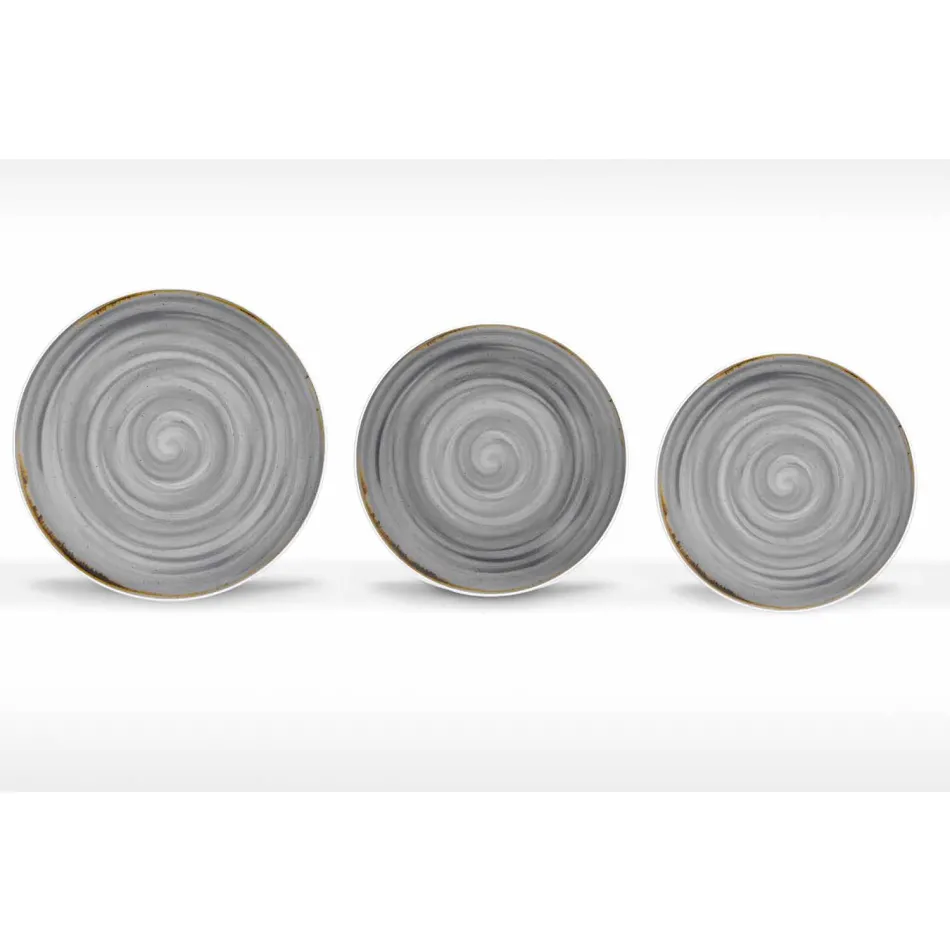 Serviciu de farfurie de masă colorată și modernă din porțelan de 18 bucăți - Rurolo Viadurini