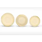 Serviciu de farfurie de masă colorată și modernă din porțelan de 18 bucăți - Rurolo Viadurini