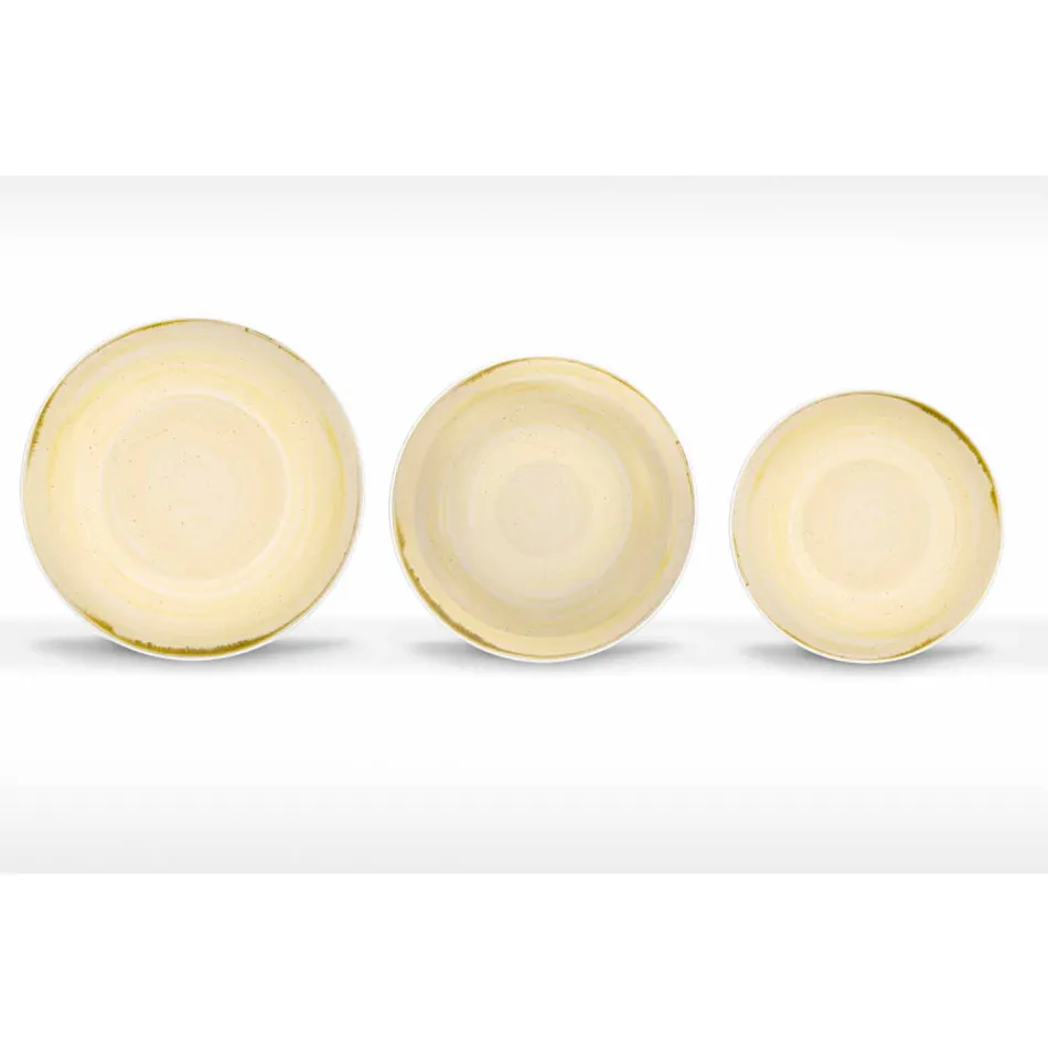 Serviciu de farfurie de masă colorată și modernă din porțelan de 18 bucăți - Rurolo Viadurini