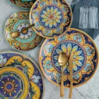 Set de tacâmuri din oțel satinat cu efect de țestoasă 24 piese - Rock Viadurini