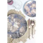 Set de tacâmuri colorate din oțel satinat colorat complet 24 piese - fantezie Viadurini