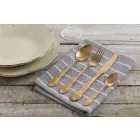 Set de tacâmuri colorate din oțel satinat colorat complet 24 piese - fantezie Viadurini