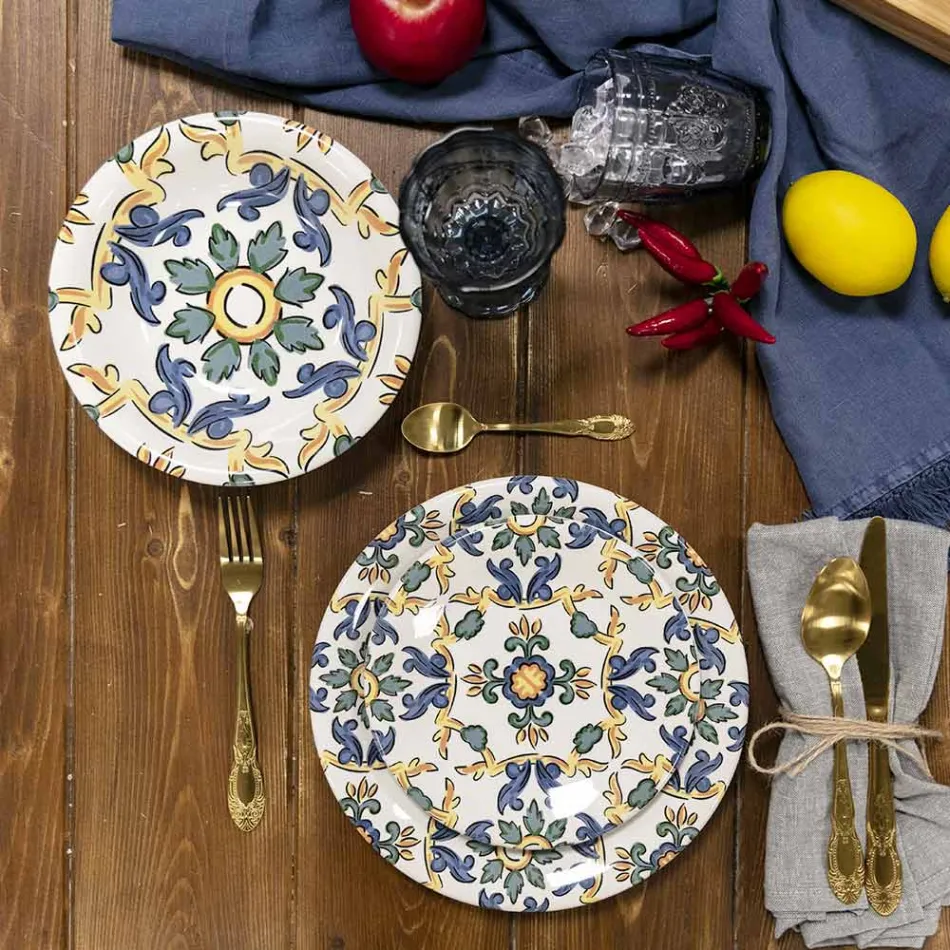 Set de tacâmuri din oțel satinat negru sau auriu 24 piese complete - Fantezie Viadurini