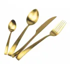 Set de tacâmuri din oțel mat argint, aur sau cupru 24 de piese - Borough Viadurini