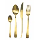 Set de tacâmuri din oțel mat argint, aur sau cupru 24 de piese - Borough Viadurini