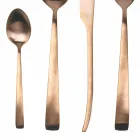 Set de tacâmuri din oțel mat argint, aur sau cupru 24 de piese - Borough Viadurini