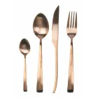 Set de tacâmuri din oțel mat argint, aur sau cupru 24 de piese - Borough Viadurini