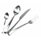 Set de tacâmuri din oțel mat argint, aur sau cupru 24 de piese - Borough Viadurini