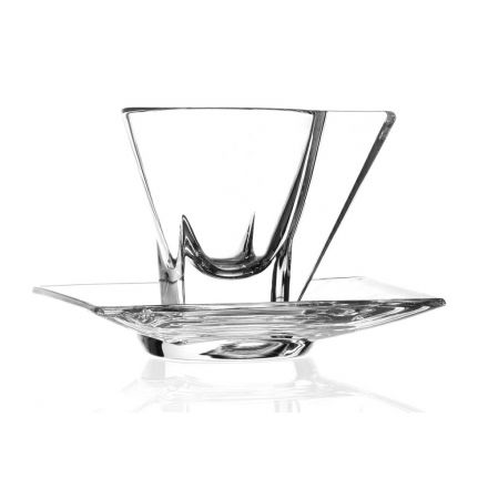 Serviciu de cupă Cappuccino în cristal ecologic italian 12 bucăți - Amalgam Viadurini