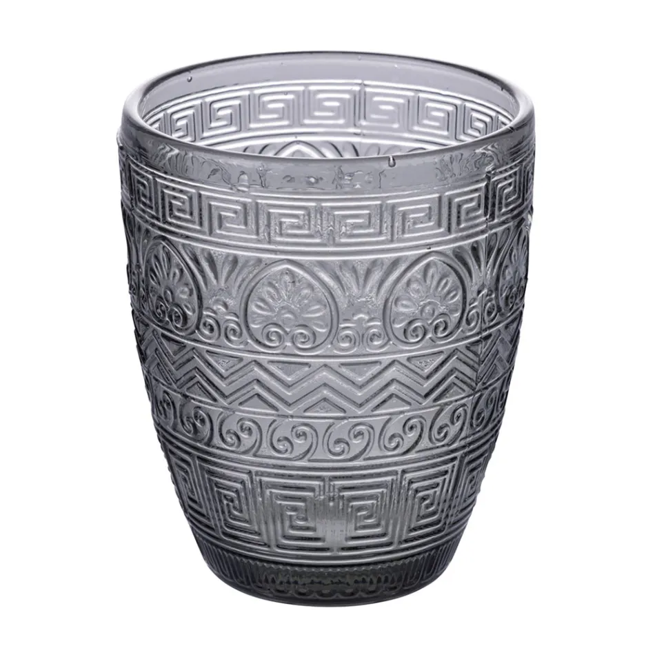 Set 12 Pahare Apa 300 ml in Sticla Colorata si Lucrare Relief - Sirena Viadurini