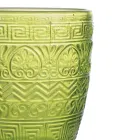 Set 12 Pahare Apa 300 ml in Sticla Colorata si Lucrare Relief - Sirena Viadurini