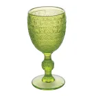 Set 12 Pahare 210 ml in Sticla Colorata si Lucrare Relief - Apus Viadurini