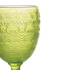 Set 12 Pahare 210 ml in Sticla Colorata si Lucrare Relief - Apus Viadurini