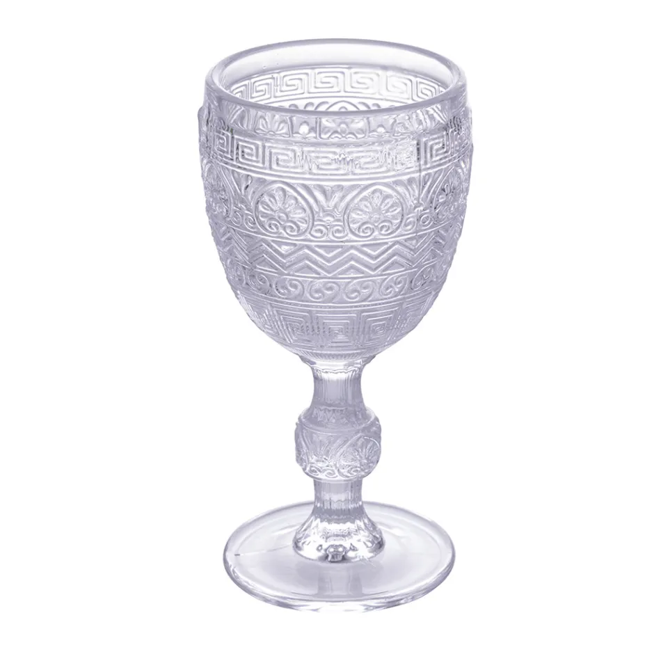 Set 12 Pahare 210 ml in Sticla Colorata si Lucrare Relief - Apus Viadurini