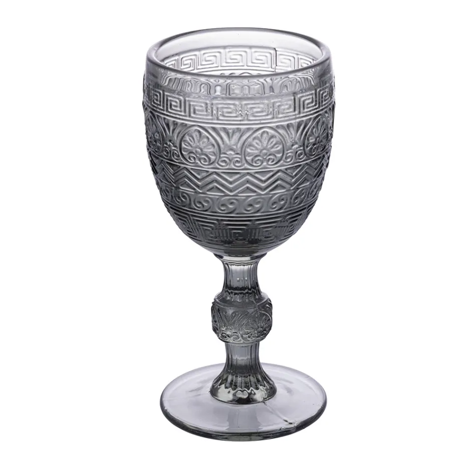 Set 12 Pahare 210 ml in Sticla Colorata si Lucrare Relief - Apus Viadurini