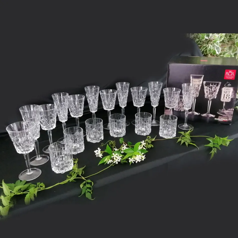 Set de 18 pahare de cristal de lux - Luxuryglass25 Viadurini