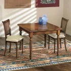 Set de 2 scaune din lemn de nuc și material textil cu picioare strunjite, fabricate în Italia - Biotite Viadurini