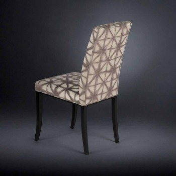 2 septembrie scaune moderne tapițate, cu picioare din lemn în Audrey negru