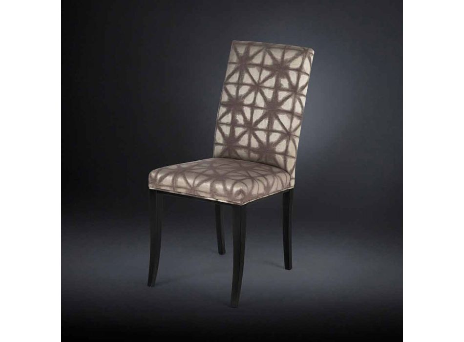 2 septembrie scaune moderne tapițate, cu picioare din lemn în Audrey negru