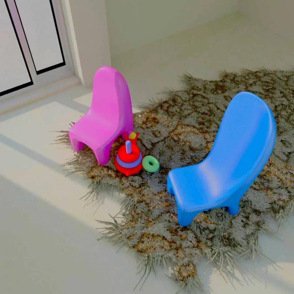 Setați 2 scaune pentru copii Loriblanche fabricate în Italia Viadurini