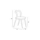 Set de 4 scaune elegante de sufragerie din lemn masiv, fabricate în Italia - Numa Viadurini