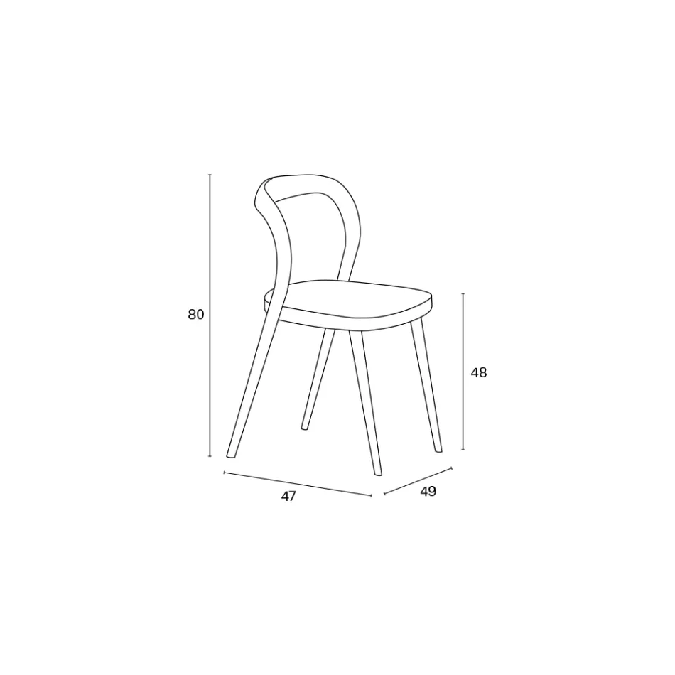 Set de 4 scaune elegante de sufragerie din lemn masiv, fabricate în Italia - Numa Viadurini