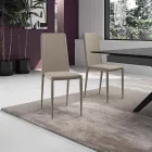 Set de 4 scaune moderne din piele ecologică albă, gri sau gri porumbel - Dora Viadurini