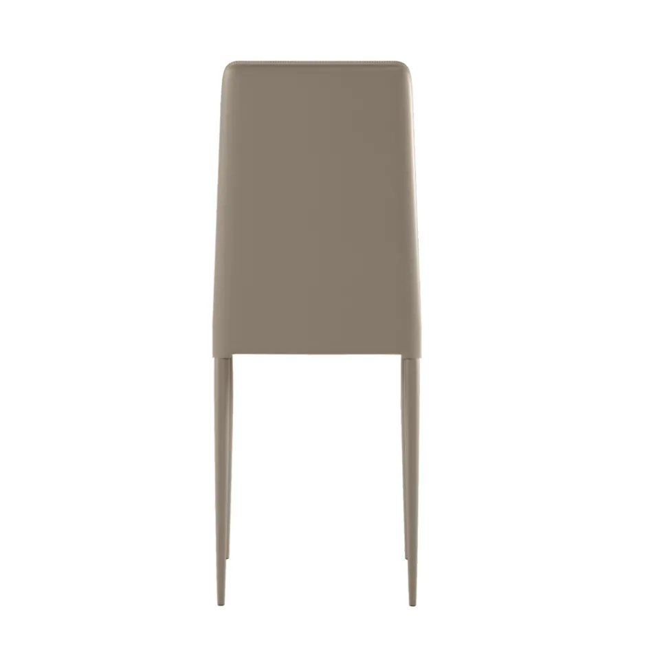 Set de 4 scaune moderne din piele ecologică albă, gri sau gri porumbel - Dora Viadurini