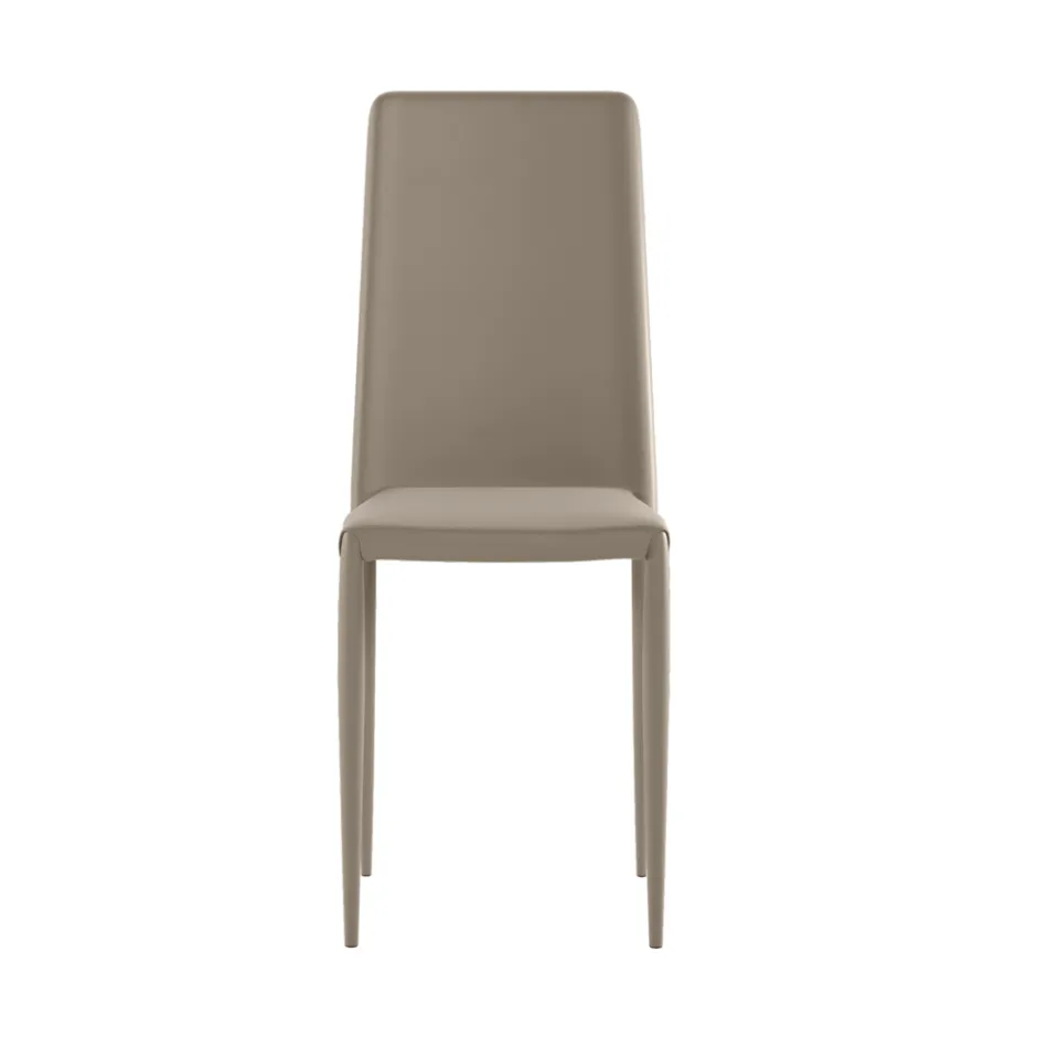Set de 4 scaune moderne din piele ecologică albă, gri sau gri porumbel - Dora Viadurini