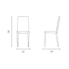 Set de 4 scaune moderne din piele ecologică albă, gri sau gri porumbel - Dora Viadurini